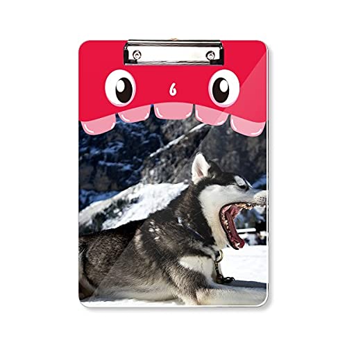 Porte-bloc A4 Husky Sibérien en bois avec clip plat pour bureau