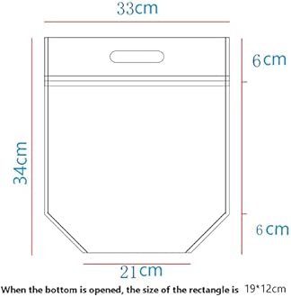 VOLWCO 5pcs Insulated Lunch Bag with Zip Lock & Handle Stand Up Insulation Bags Reusable Thermal Box Liners Open Top Metalized Box Liners Lunch Food Box Thermal Shipping Bags (Size : 33X34X12cm)