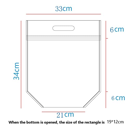 VOLWCO 5pcs Insulated Lunch Bag with Zip Lock & Handle Stand Up Insulation Bags Reusable Thermal Box Liners Open Top Metalized Box Liners Lunch Food Box Thermal Shipping Bags (Size : 33X34X12cm)