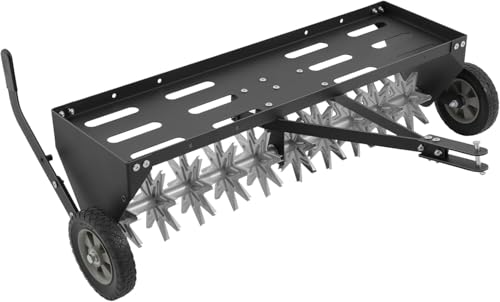 Doniks 40-Inch Tow Behind Plug Aerator with Transport Wheels