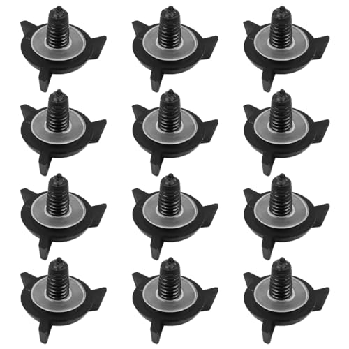 Namvo 12 Stück Helm-Visierschrauben, Motorradhelm-Zubehör, Motorradhelm-Schrauben – Schwarz
