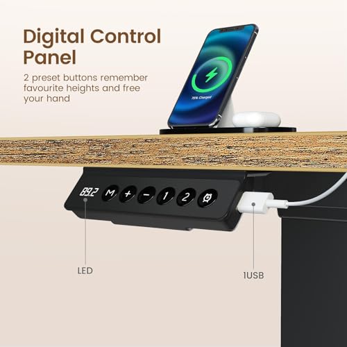 image for Rolanstar L Shaped Standing Desk with Keyboard Tray, Height Adjustable