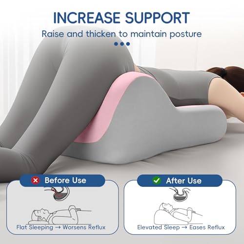 Image of Latex Comfort Pillow for Adults | Supportive Cushion for Pregnancy, Relaxation & Couples | All-Purpose Sleeping & Lounging Pillow with Washable Cover-Pink