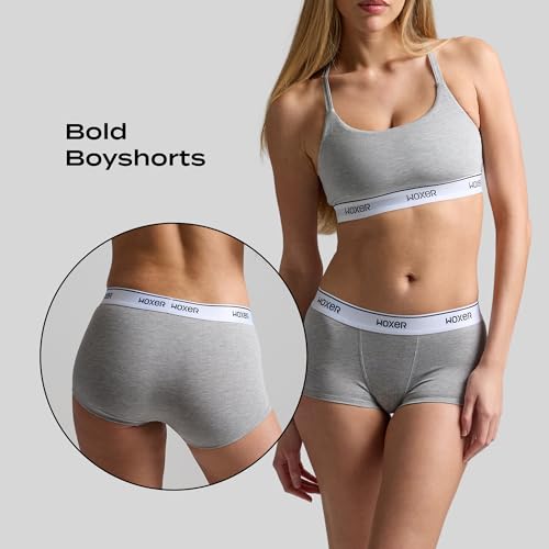 Image of Woxer Womens Boxer Briefs Underwear - Ultra Short Boyshorts Panties, Modal Fabric, Chafe-Free, Boxers for Sleep & Gym