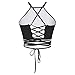 Tomwell Mujeres Moda Sin Mangas Atado Al Cuello Blusas Bustier Bra Chaleco...