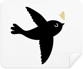 Lover Bird Heart Quote Style Cleaning Cloth Screen Cleaner 2pcs Suede Fabric