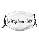 Stop Asian Hate Face Mask, Reusable Washable Cloth Breathable Balaclava for Men Women