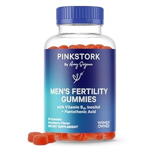 Blue Stork Fertility Supplement Gummies for Men – Male Prenatal Vitamins, Conception Support for Him – Reproductive Health, Hormonal Balance & Motility – 90 Count
