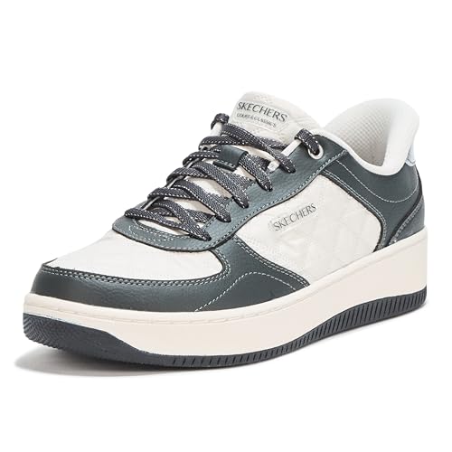 Skechers Sport Court 2.0-Daily Journey - Tenis sin cordones para mujer, Blanco/ónix, 38 EU