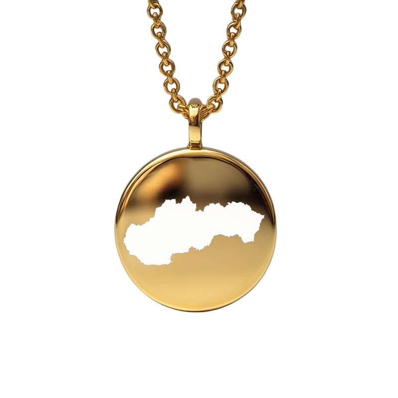 Pendentif carte de Slovaquie autour du cou pour sublimer vos tenues de voyageuses