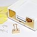 Multibey Sticky Note Holder Memo Card Paper Pad Dispenser Office Desk Accessories Oragnizer Marble White Texture with Gold Decor