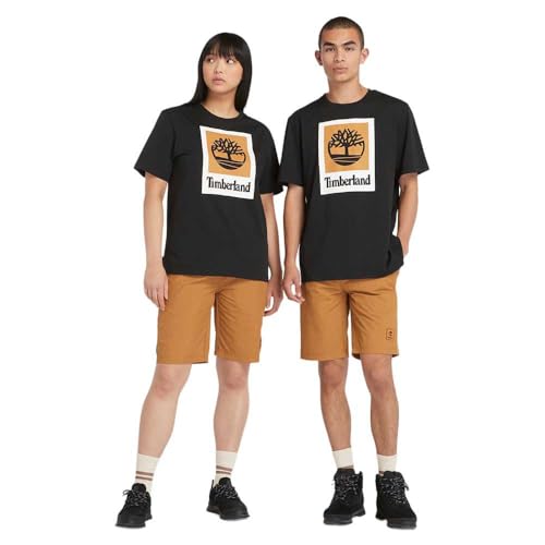 Timberland Men's Black Color Short Sleeve Tee - Size Medium