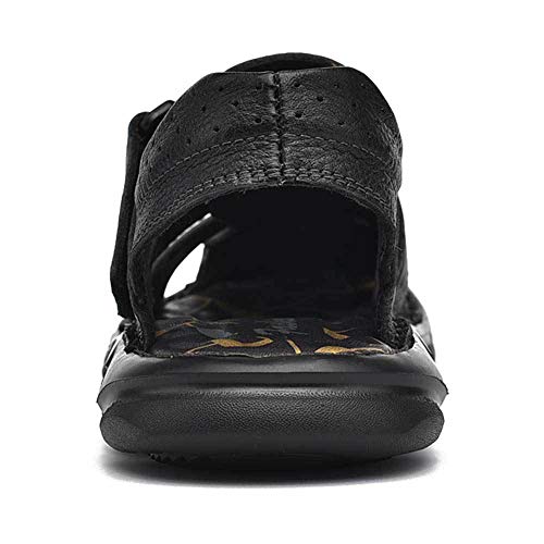 UPIShi Men's Closed Toe Leather Fisherman Adjustable Lightweight Outdoor Beach Sandals2