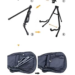 Support de Guitare Siqi Support de Cadre Universel 3A Pliable pour Toutes Les Guitares Support de Guitare de Voyage pour Basse électrique Classique Acoustique, Noir - Les Beatles, Paul McCartney, John Lennon, RIngo Starr, George Harrison Support de Guitare Siqi Support de Cadre Universel 3A Pliable pour Toutes Les Guitares Support de Guitare de Voyage pour Basse électrique Classique Acoustique, Noir – Image 6