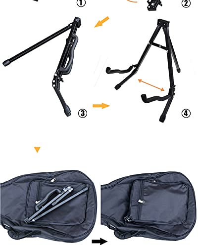 Support de Guitare Siqi Support de Cadre Universel 3A Pliable pour Toutes Les Guitares Support de Guitare de Voyage pour Basse électrique Classique Acoustique, Noir - Les Beatles, Paul McCartney, John Lennon, RIngo Starr, George Harrison Support de Guitare Siqi Support de Cadre Universel 3A Pliable pour Toutes Les Guitares Support de Guitare de Voyage pour Basse électrique Classique Acoustique, Noir – Image 7