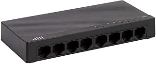 Monoprice 8‑Port Fast Ethernet Unmanaged Network Switch | 10/100Mbps, Compact, Desktop or Wall Mount, Plug and Play, for Network Enabled Devices, Such As Computers, Laptops, Smart TVs