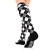 Go2 Elite Compression Socks for Women Men 15 20mmHg Compression Stockings for Nurses Running Medical Graduated Compression Socks for Travel Man Woman Athletic Nursing (Black White Argyle, XL)
