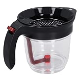 Good Grips Good Gravy Fat Separator, 4 Cup Fat Separator Jug Gravy Separator and Strainer with Bottom Release, Gravy Jug Fat Separator Cup, Grease Separator Degreasing Cup Grease Strainer, 1L