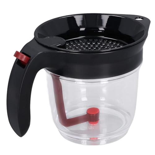 Good Grips Good Gravy Fat Separator 4 Cup Fat Separator Jug Gravy Separator and Strainer with Bottom Release Gravy Jug Fat Separator Cup Grease Separator Degreasing Cup Grease Strainer 1L