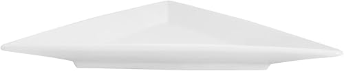 Miniatura 2 de CAC China TUP-21 Triumph - Plato triangular de porcelana súper blanca, 12 unidades, 12 unidades