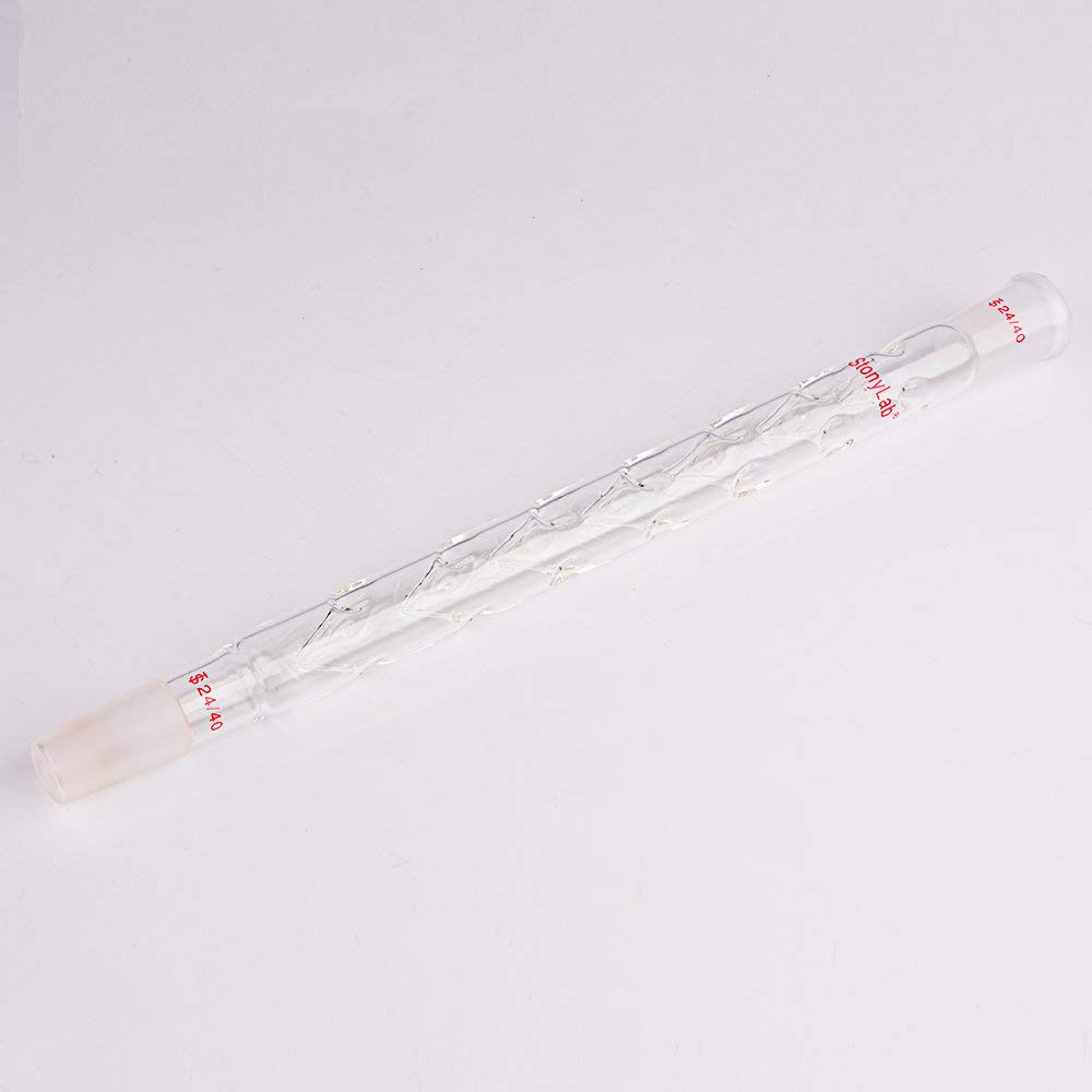 stonylab Columna de Destilación Vigreux, 24/40 300 mm Longitud de Vidrio de Borosilicato Fraccionario Columna de Destilación Columna Vigreux con Sangrías para Laboratorio