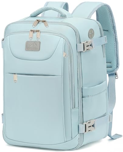 LYNXCHER Mochila-Viaje-Cabina-Avion-40x20x25-para Ryanair-Mochila de Viaje Equipaje de Mano Pequeñas Mochila 20L de Mano Bolso Viaje Hombre Mujer para Portatil de 14 Pulgadas Celeste