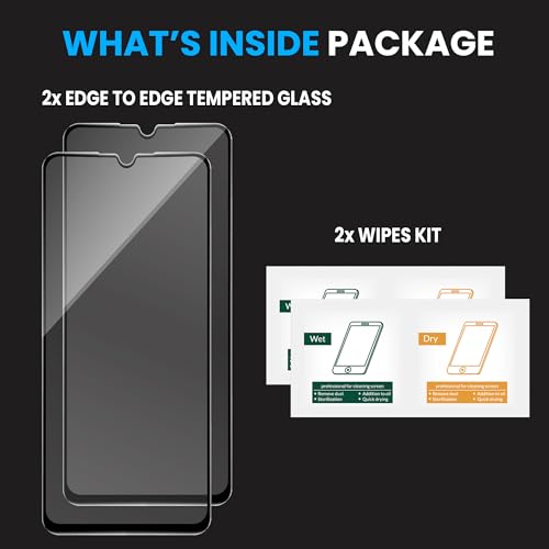 Image of ArmourPro Military Grade Gorilla Tempered Glass Compatible For Redmi A5, A4, 14C and Poco M7 (6.88 Inch) With Easy Installation Kit for Smartphone| Edge-to-Edge Protector Coverage | Black, Pack of 2