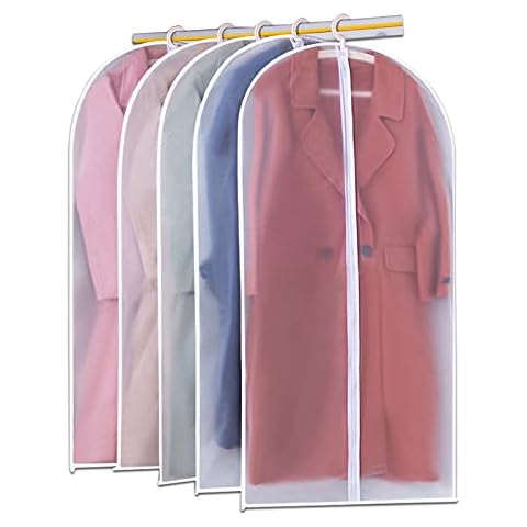 XIAOMAOMAO 5 fundas transparentes antipolvo para ropa Cover