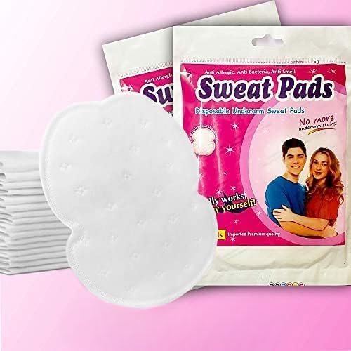 MANDIK Underarm Sweat Pads Disposable for Men & Women | Cotton Armpit Sweat Absorbing Pads | Anti-Allergic, Anti-Bacterial, Deodorizing & Breathable