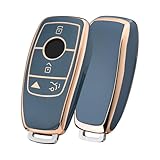 ELOHEI for Mercedes Benz Key Fob Cover, Premium Soft TPU 360 Degree Full Protection Key Case Accessories for Mercedes Benz E Class, 2018-up S Class, 2017-2022 C-Class G-Class A-Class
