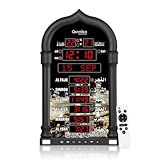 Qsnmieo Azan Clock for USA-Athan Wall Clock-Prayer Islamic Clock,Read Home/Office/Mosque Digital Azan Clock-Ramadan Eid Gifts Black