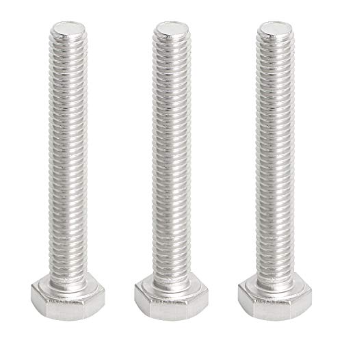 Image of M6 x 40mm Hex Head Bolts Screws Grade 6.8 Stainless Steel, Fasteners Fully Machine Threaded SUS304 30 Pcs