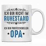 Ich bin nicht im Ruhestand ich bin professioneller Opa Tasse, Rentner 2022, Witziges zum Ruhestand Geschenk, Renteneintritt für Einsteiger, Rente