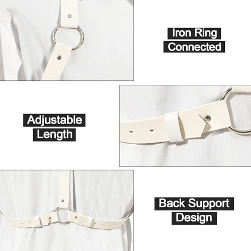 Image of Mens Body Chest Belt Harness PU Leather Supporters Adjustable Shoulder Strap Sexy Party Cosplay Costume