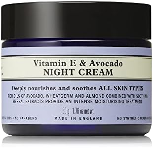 Neal's Yard Remedies Vitamin E & Avocado Night Cream | Deeply Moisturising & Replenishing | 50g