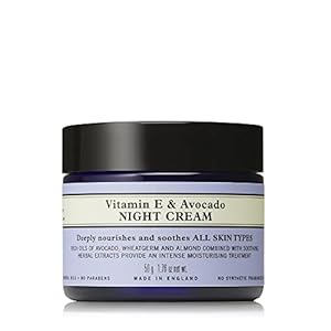 Neal’s Yard Remedies Vitamin E & Avocado Night Cream, Deeply Moisturising & Replenishing, Face Moisturiser, Vegan & Cruelty-Free, 50g