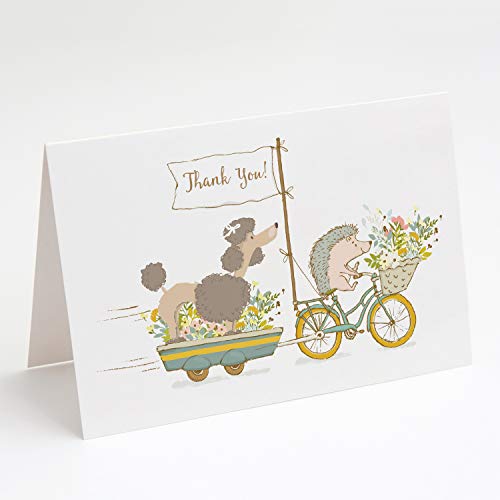 Caroline's Treasures LGA1088GCA7P Greeting Cards and Envelopes Pack of 8, Blank Cards with Envelopes Whimsical A7 Size 5x7 Blank Greeting Cards,