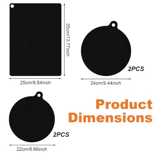 5 Stück Herdabdeckung Induktionsfeld, Induktionsmatte 22cm/24cm/25X35cm, Induktionskochfeld Schutzmatte, Induktionsschutzmatte silikon, Hitzebeständig bis 260°C, für Induktionsfelder(Rund+Eckig)