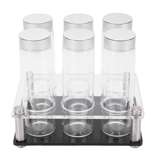 Leftwei 6 Stück Kaffeebohnen-Aufbewahrungsröhrchen, Keller aus Borosilikatglas, Ausstellungsständer für Heimwerker-Heimdekoration und Ladenauslage (L)