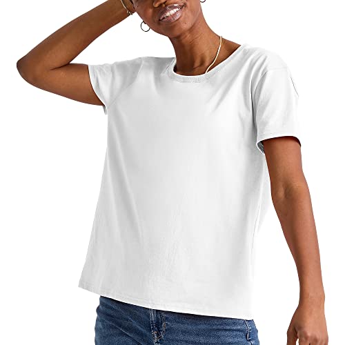 Hanes Womens Essentials Oversized T-Shirt Pack, Cotton Tee for Women, Relaxed Fit, 3-Pack2