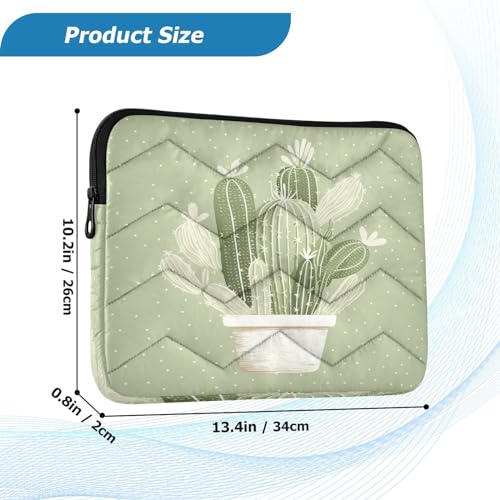 Funda para portátil 13-14 pulgadas impermeable verde cactus miniatura 3