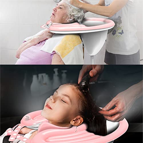 Image of DIALDRCARE Inflatable Washing Hair Basin ShampooTray-Medical for The Disabled,Pregnant Women,Bedridden and Handicapped,Elderly&Child-Wash While in Wheelchair or Chair at Home