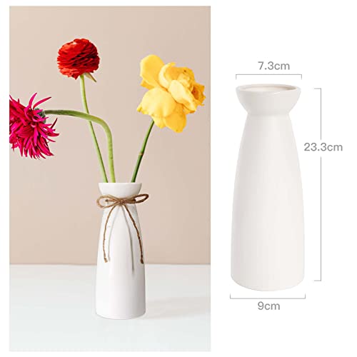 Jarrón de Cerámica, Jarrón de Mesa en Estilo Minimalista Moderno, Decoración del Hogar para Chimenea, Dormitorio, Cocina, Sala de Estar, Centro de Mesa, Escritorio - imagen 7