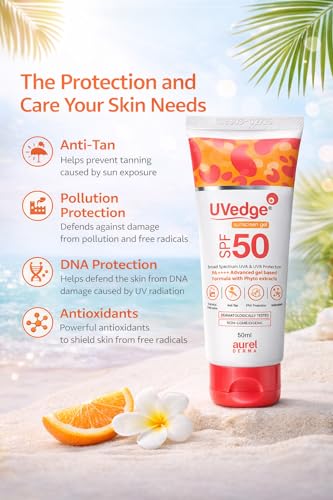 Image of Uv Edge Spf 50 Sunscreen Gel For All Skin Type, 1 Count