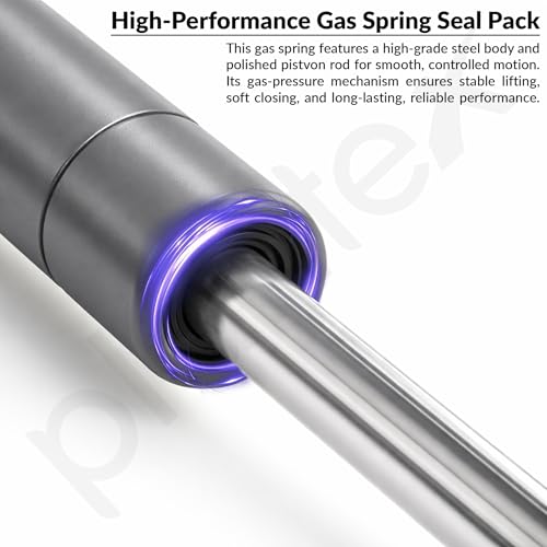 Image of Plantex 17 Inch Hydraulic Gas Spring Stay Strut Pneumatic Lift Support with Cover /Cabinet Hinges Support /Capacity 150 KGS (1500 N) - Pair of 1 (2 Pcs) (Silver)