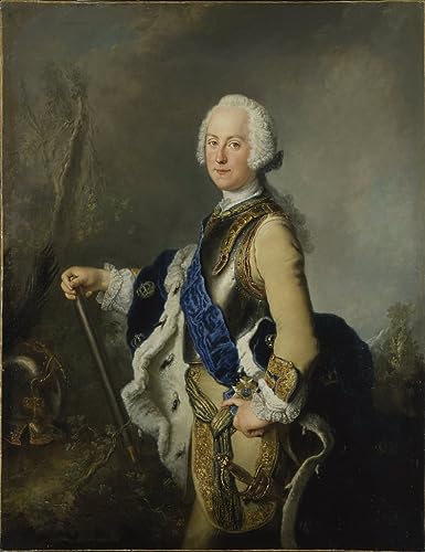 Portrait d'Adolph Frederick par Antoine Pesne affiche impression toile peinture murale salon 60x90