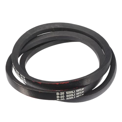 Image of uxcell 3 Pack B-20 Classic Wrapped V-Belt, 23 inch Outside Circumference, Black Industrial Rubber V-Belt