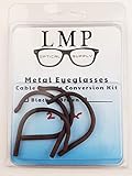 LMP Optical® Cable Temple Retrofit Kit & Instructions Universal Fits Most Metal Frames 1.3mm (3 Pair, Brown)
