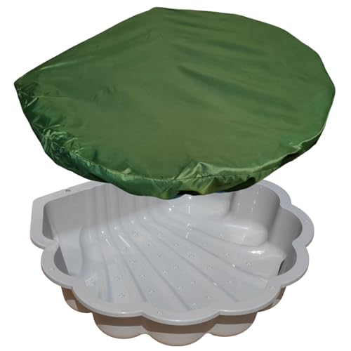 Coquillage à eau, bac à sable, avec couvercle, au choix, gris clair avec bâche de recouvrement