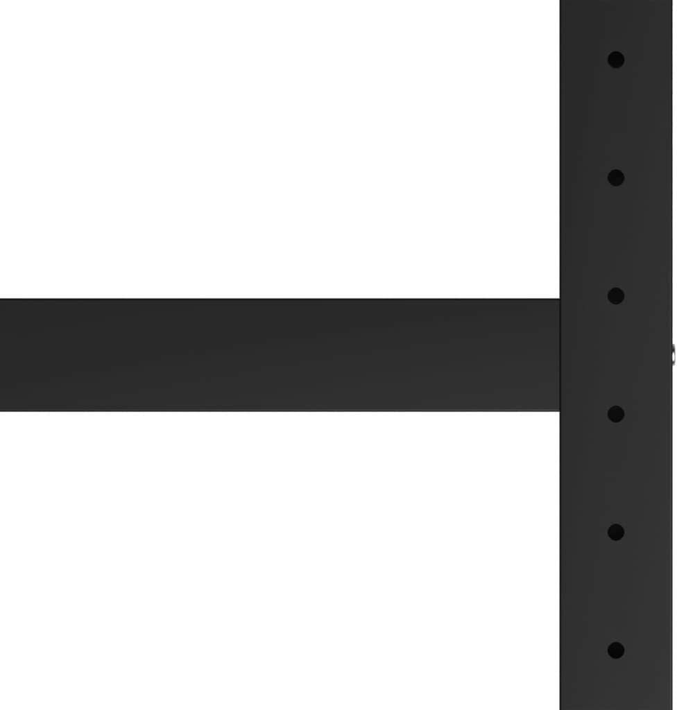 vidaXL Work Bench Frame Metal 59.1"x22.4"x31.1" Black and Red